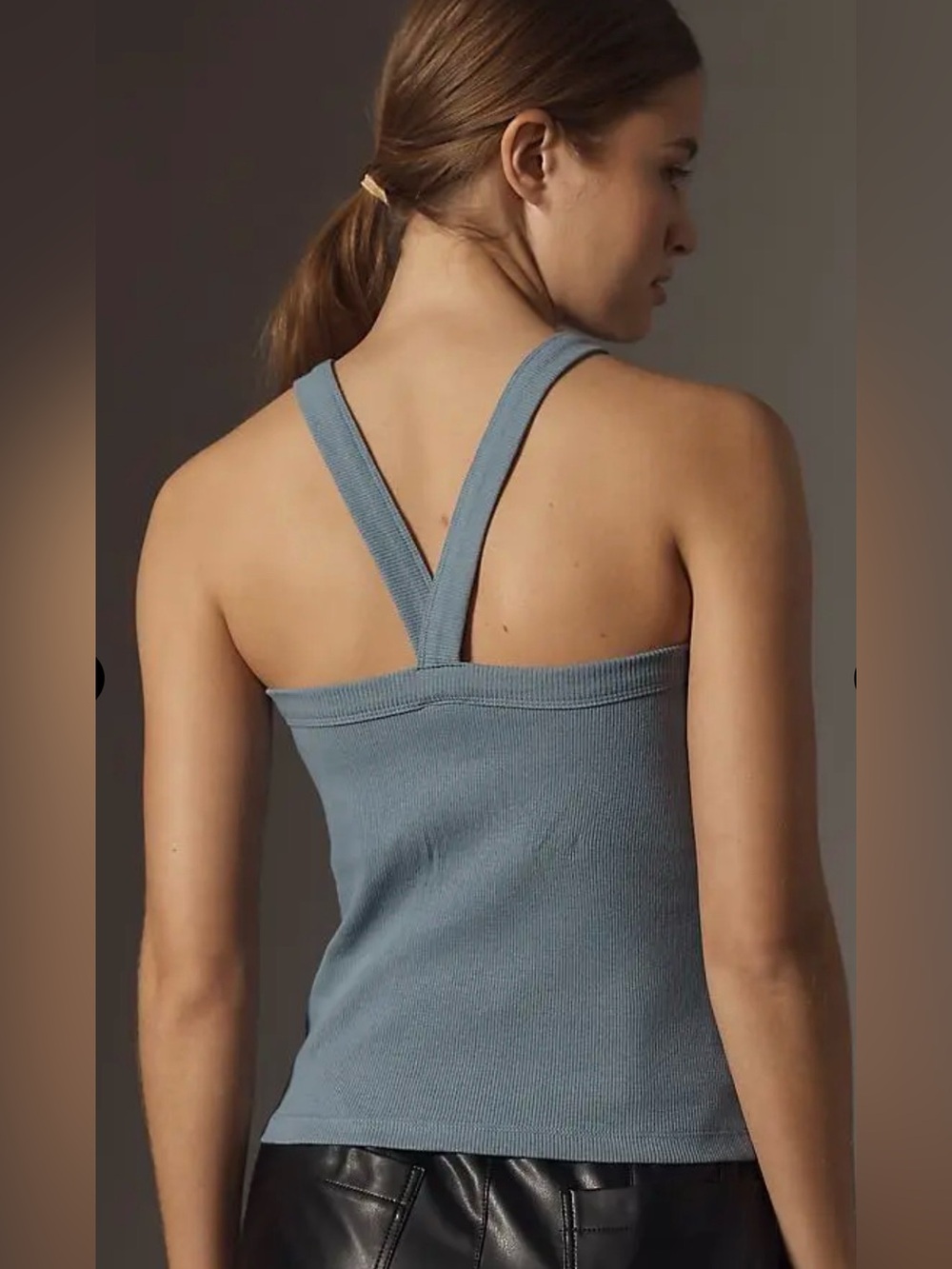 Pilcro (Anthropologie) high neck ribbed tank. Size medium - Picture 4 of 8